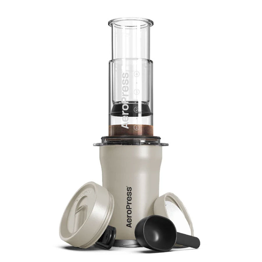 AeroPress Go Plus Travel Coffee Maker - Black and Cream