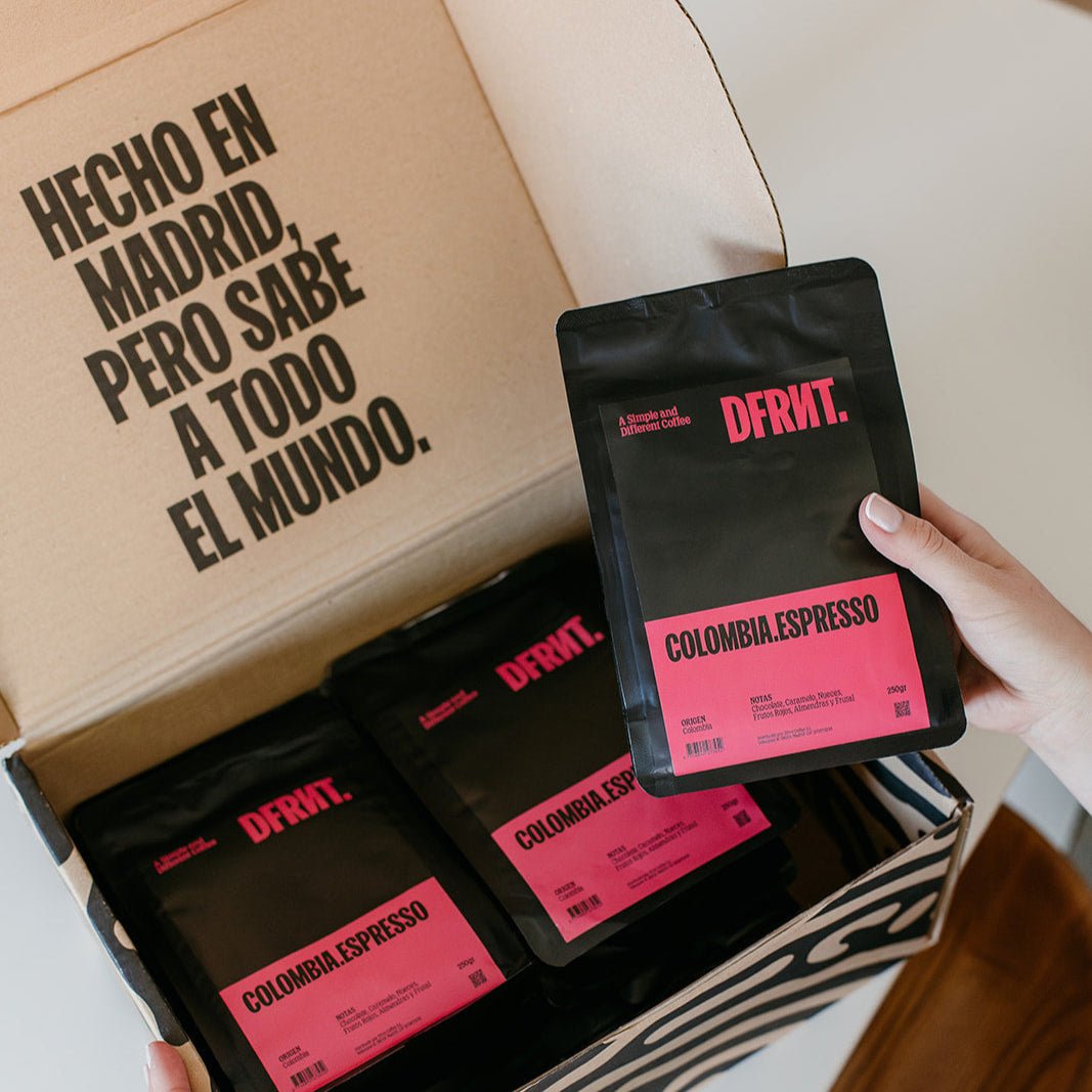 Pack 4 Bolsas Colombia.Espresso | Café Especialidad en grano + Accesorio DFRNT. - DFRNT.