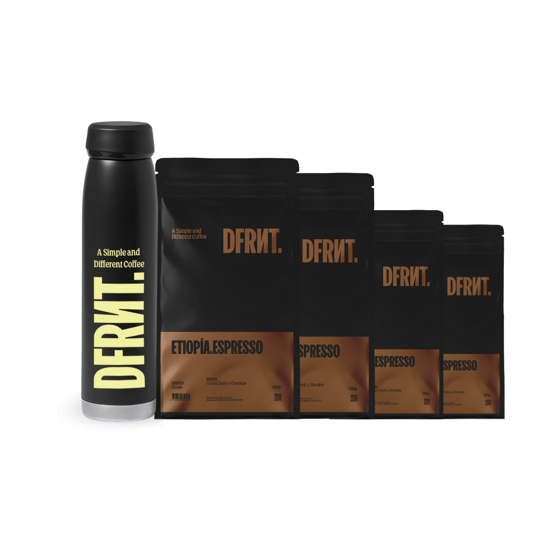 Pack 4 Bolsas Etiopía.Espresso | Café Especialidad en grano + Accesorio DFRNT. - DFRNT.