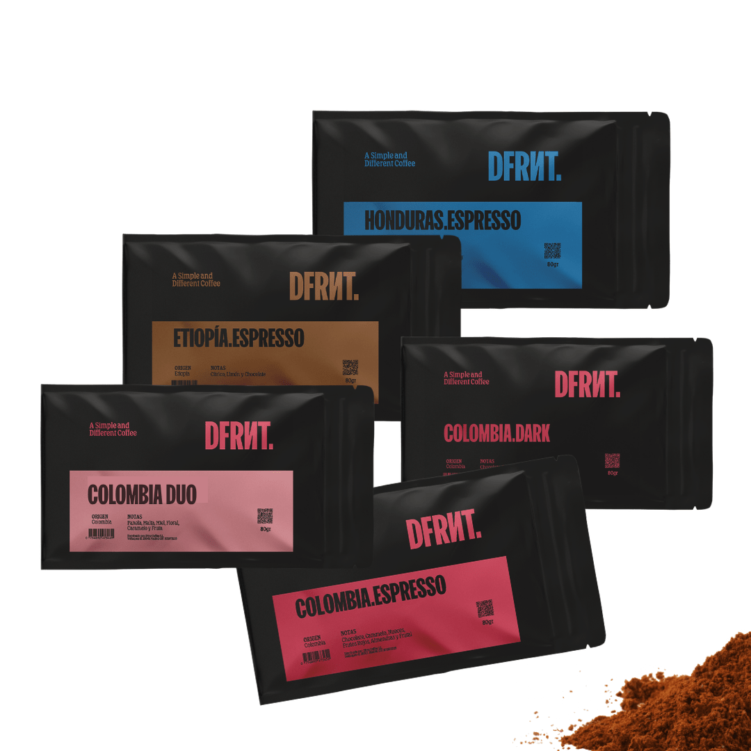 Pack DFRNT. Starter | 5x80gr | Descubre 5 variedades - DFRNT.