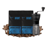 Pack Honduras.Espresso Grano 2x250gr + Molinillo Hario - DFRNT.